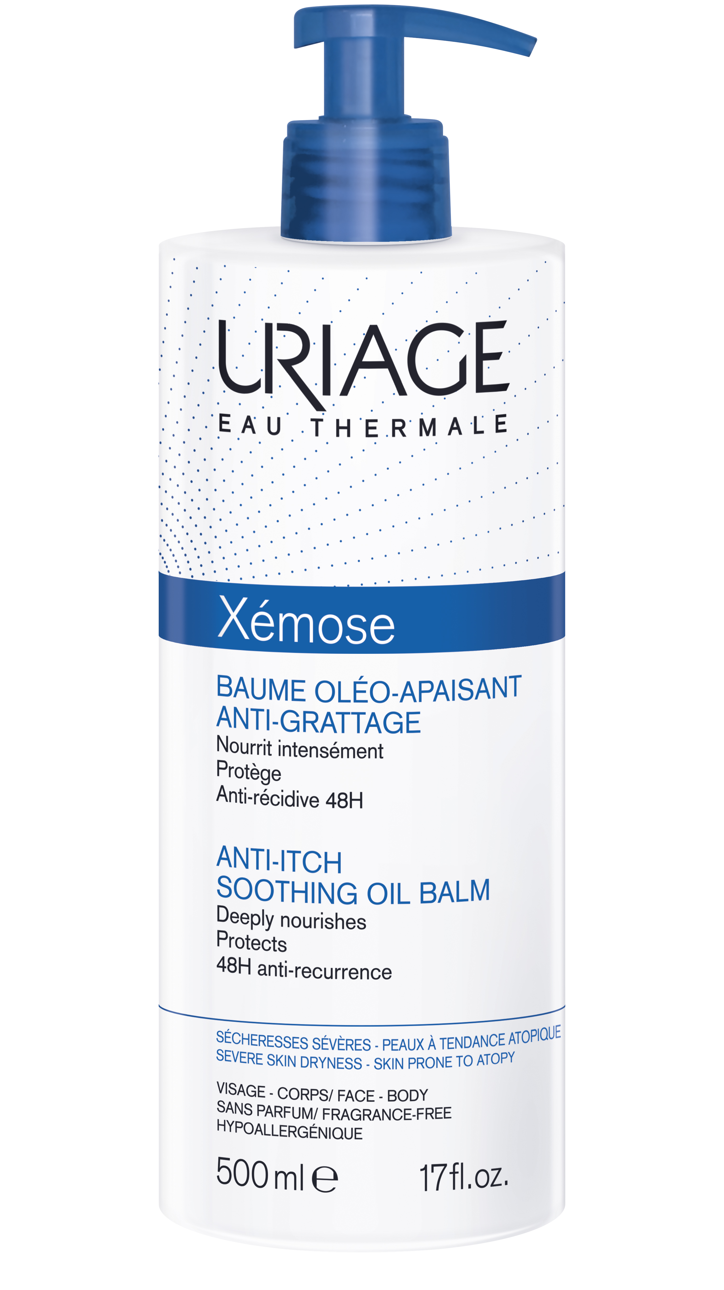 Uriage Xemose Успокояващ олио-балсам за суха и много суха кожа х 500 ml